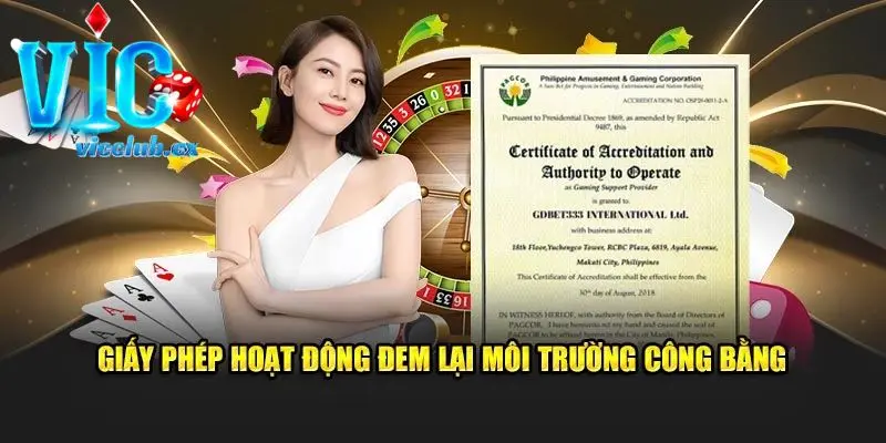 Giấy phép hoạt động có vai trò quan trọng trong hoạt động cá cược online