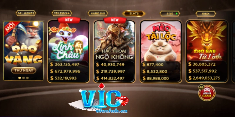 Sảnh nổ hũ VicClub - thiên đường game quay hũ tiền thật